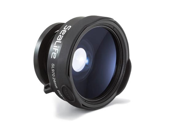 Wide angle lens for underwater camera